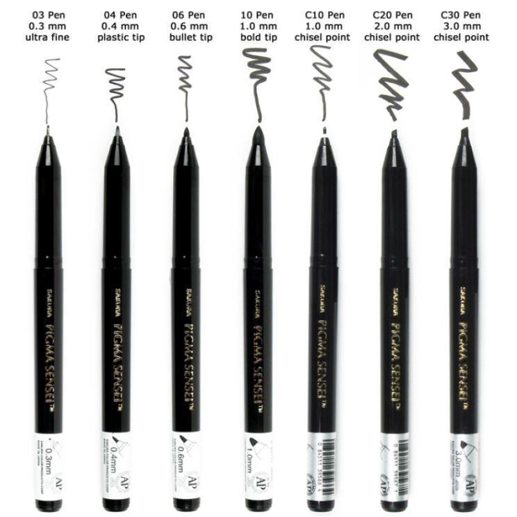 Sakura Pigma Micron Pen - Black, 12