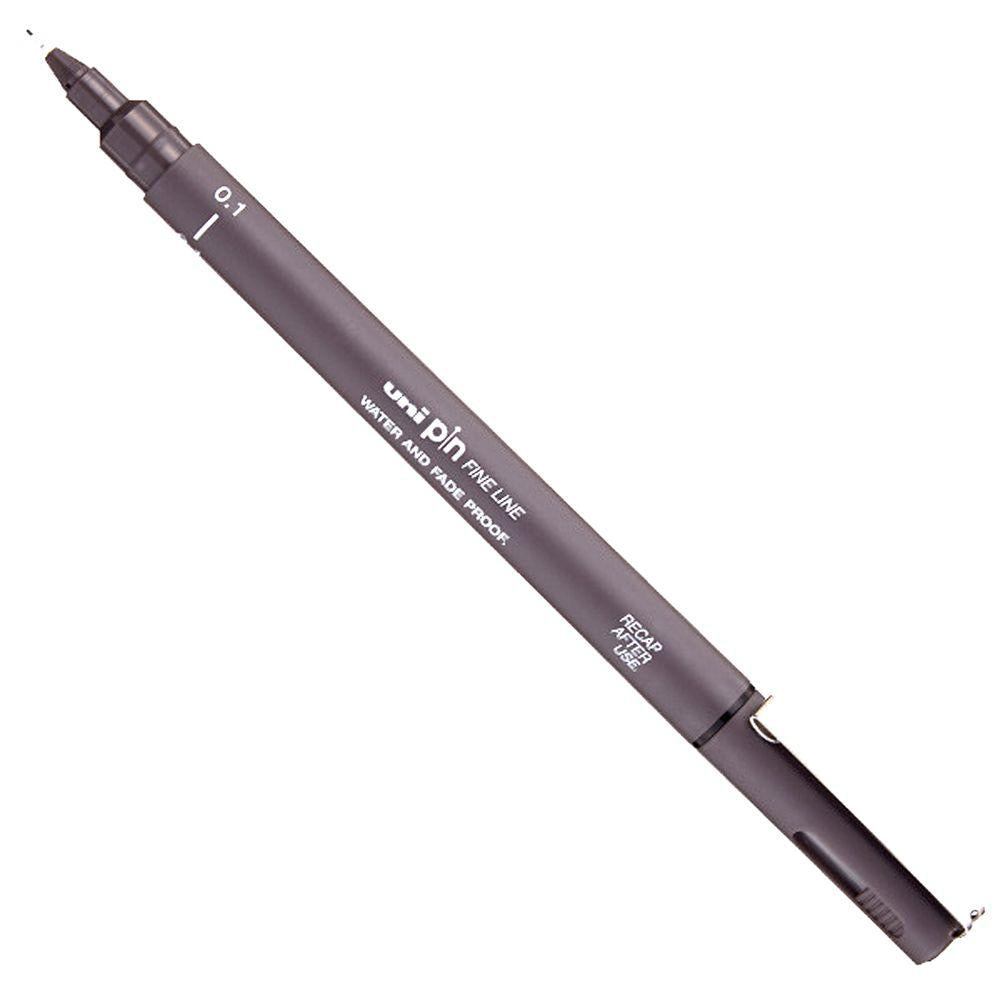 Uni Pin Fineliner Drawing Pen - Sketching Set - Black, Dark Gray