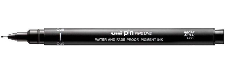 Uni Pin Fine Line Pen, Black