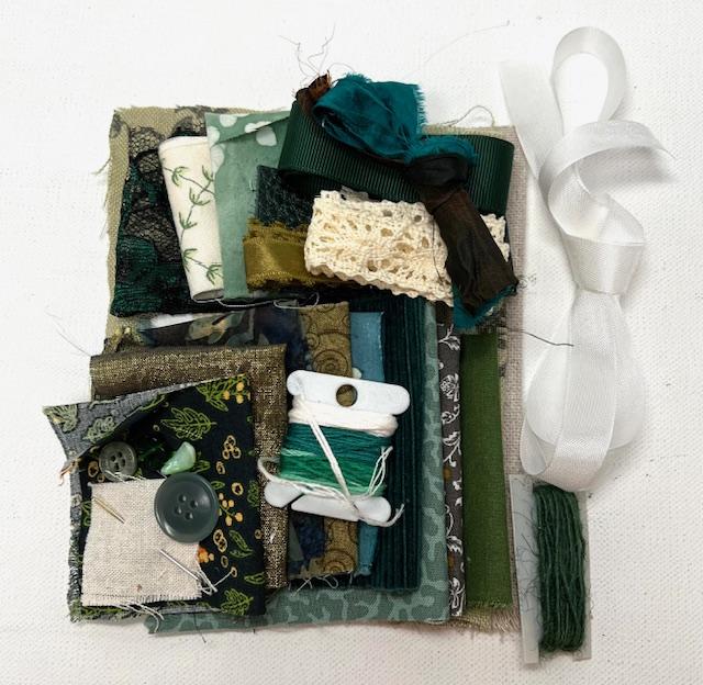Slow Stitch Scrap Mini Kit - Dark Greens – A Work of Heart