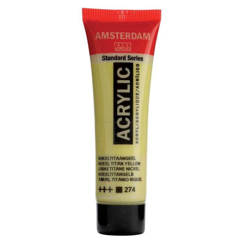 Amsterdam Acrylic Paint 20ml Nickel Titan Yellow