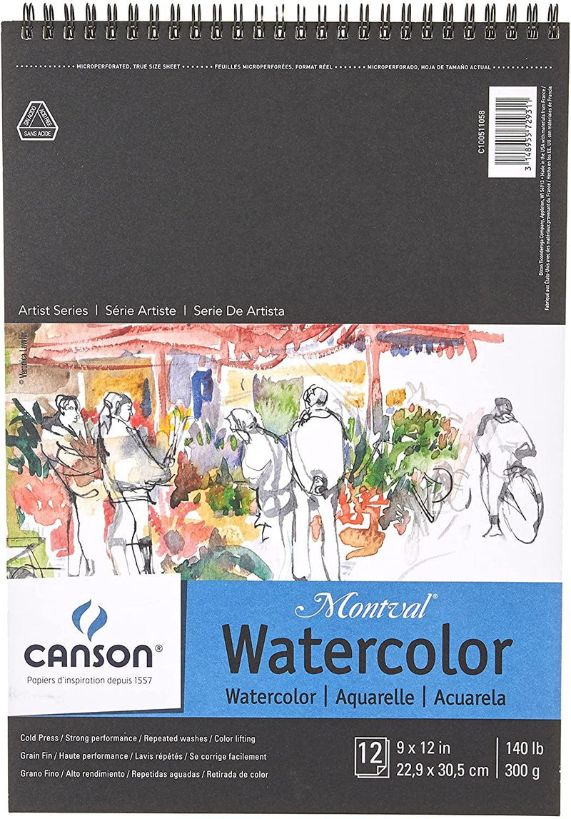 Canson Mi-Teintes Paper Pad, 9 x 12, Assorted Colors 