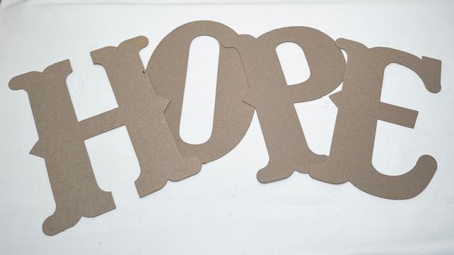 Cardboard HOPE Banner