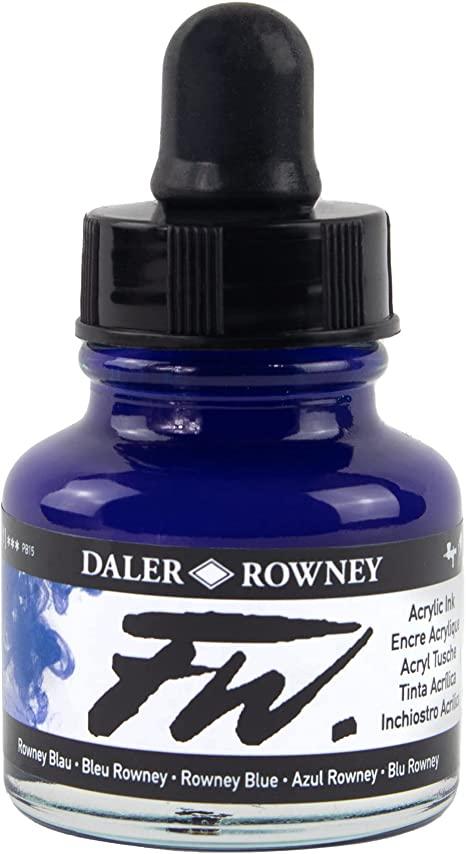 FW ACRYLIC INK 1OZ Rowney Blue