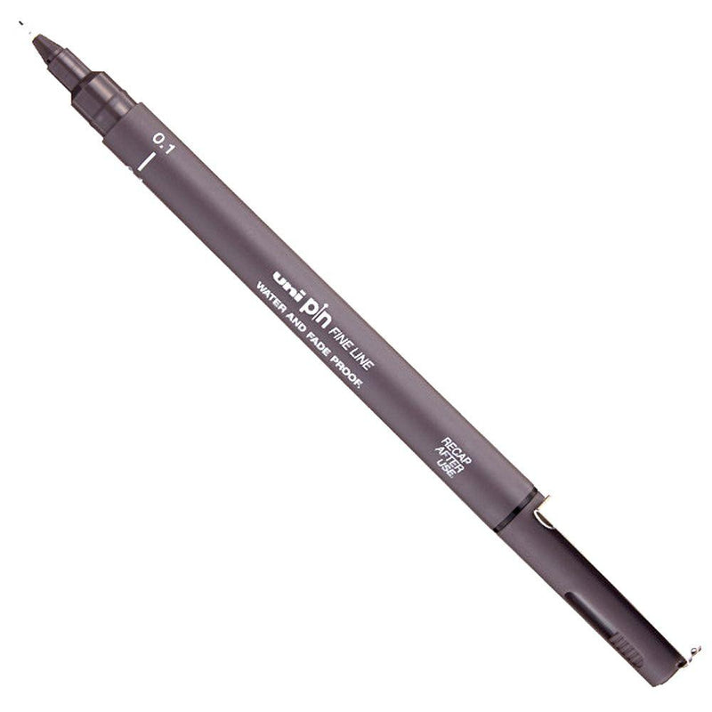 Mitsubishi Uni Pin 0.1mm Fine Line Dark Gray