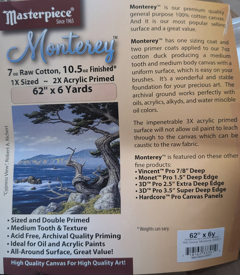 Primed Canvas by the Foot