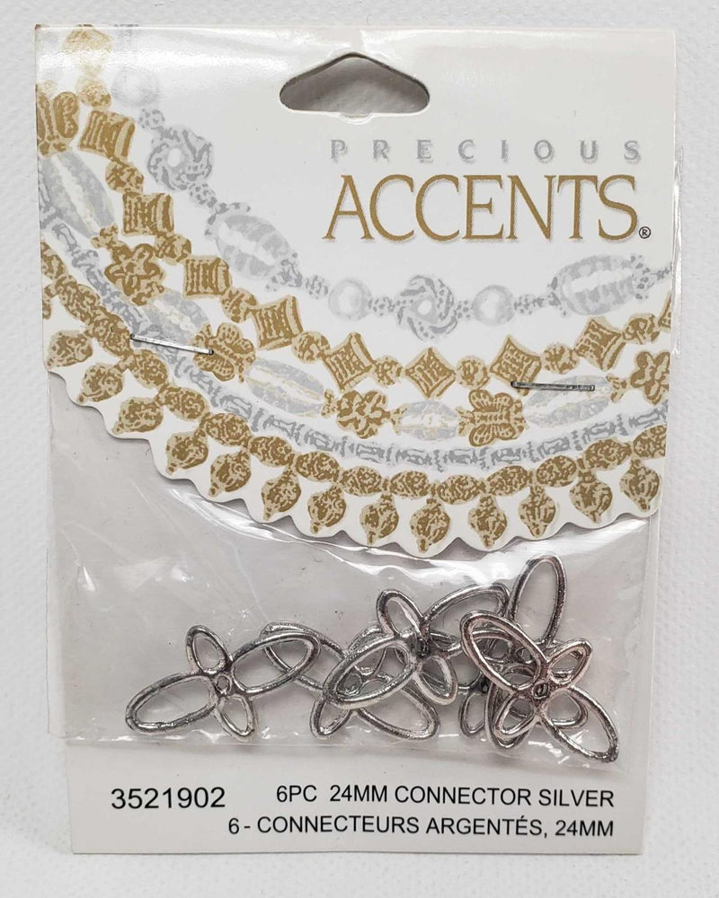 Precious Accents - 24mm Connector silver