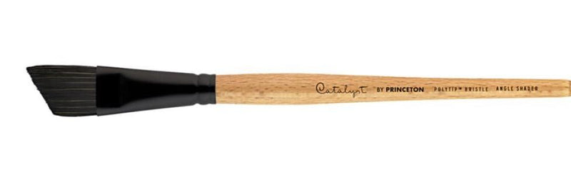 Princeton Catalyst Polytip Bristle Short Handle Angle Shader 