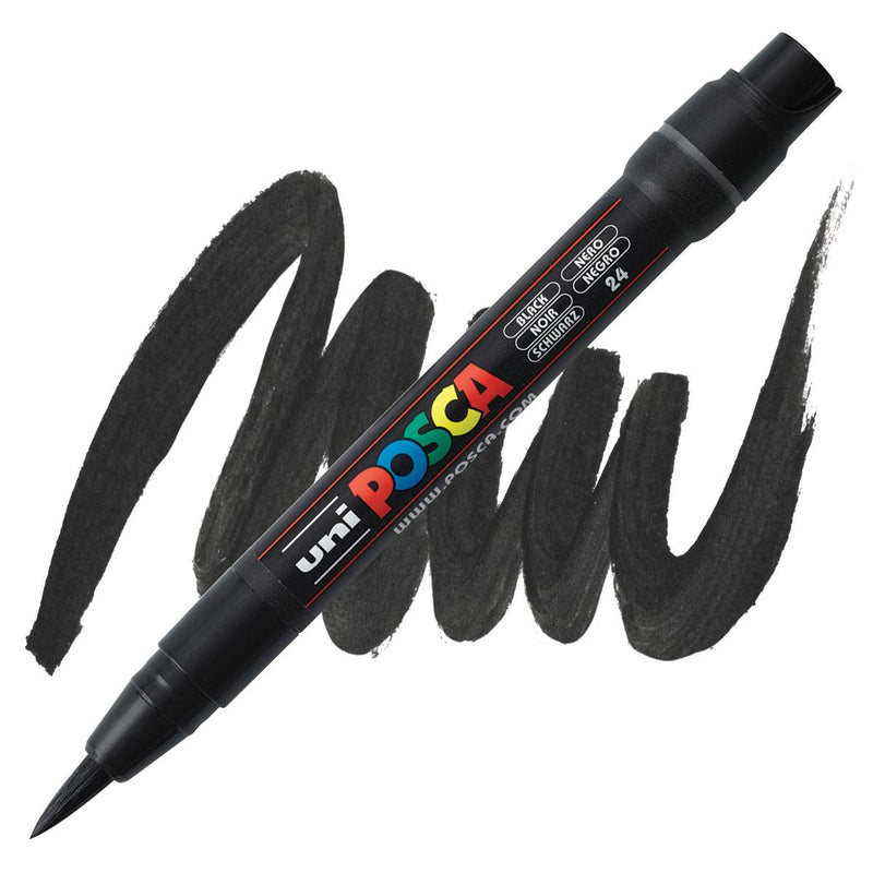 UNI-POSCA PCF-350 BRUSH BLACK 