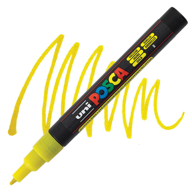 Uni-Posca PC-3M Glitter Yellow