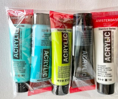 Amsterdam Acrylic Paint 20ml Andrea's Favs - Cools 5pc – A Work of Heart