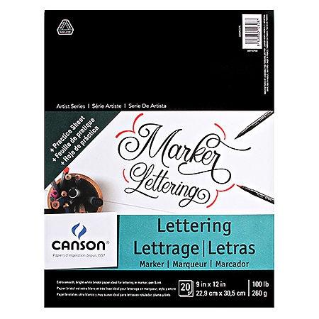 Canson Marker Lettering Pad 9x12 20 Sheets