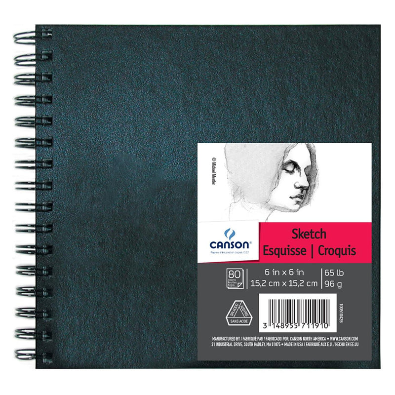 Canson Spiral Sketch Book 6x6 80 Sheets