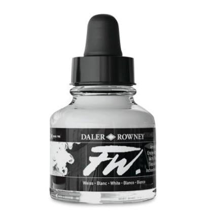 Daler-Rowney FW Acrylic Water-Resistant Artists Ink - 1 oz, White