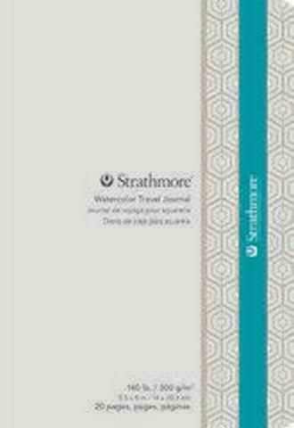 Strathmore 500 Series Watercolor Travel Journal, Cold Press, 5" x 8", 20 pages, White