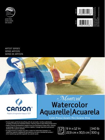 Canson Montval WC Pad 9x12 12 Sheets