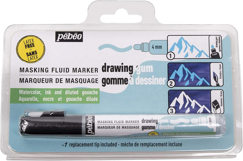 Pebeo Masking Fluid Drawing Gum Marker 4mm