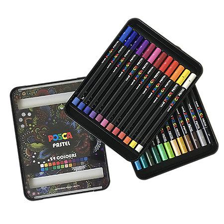 Uni-Posca Wax Pastels 24 Color Set