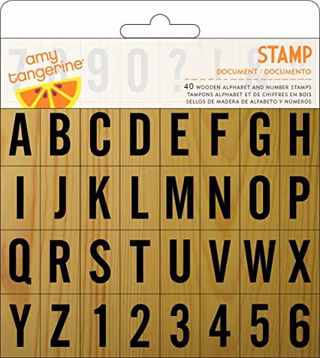 AMC Rubber Stamp 40pc Set Letters and Numbers
