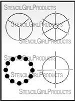 Stencilgirl 9x12 Simple Color Wheels Stencil