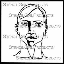 Stencilgirl 6x6 Female Face 6