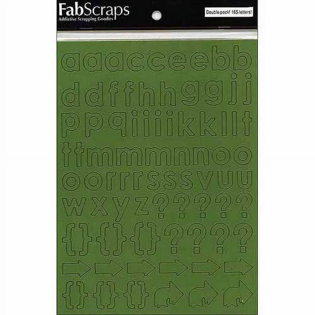 FabScraps Chipboard Alphabet - Green