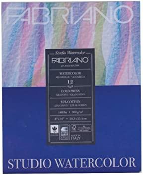 Fabriano Watercolor Pad 9x12 140lb CP 12 sheets