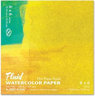 Fluid WC Paper 140lb HP 6x6 Easy Block Pad