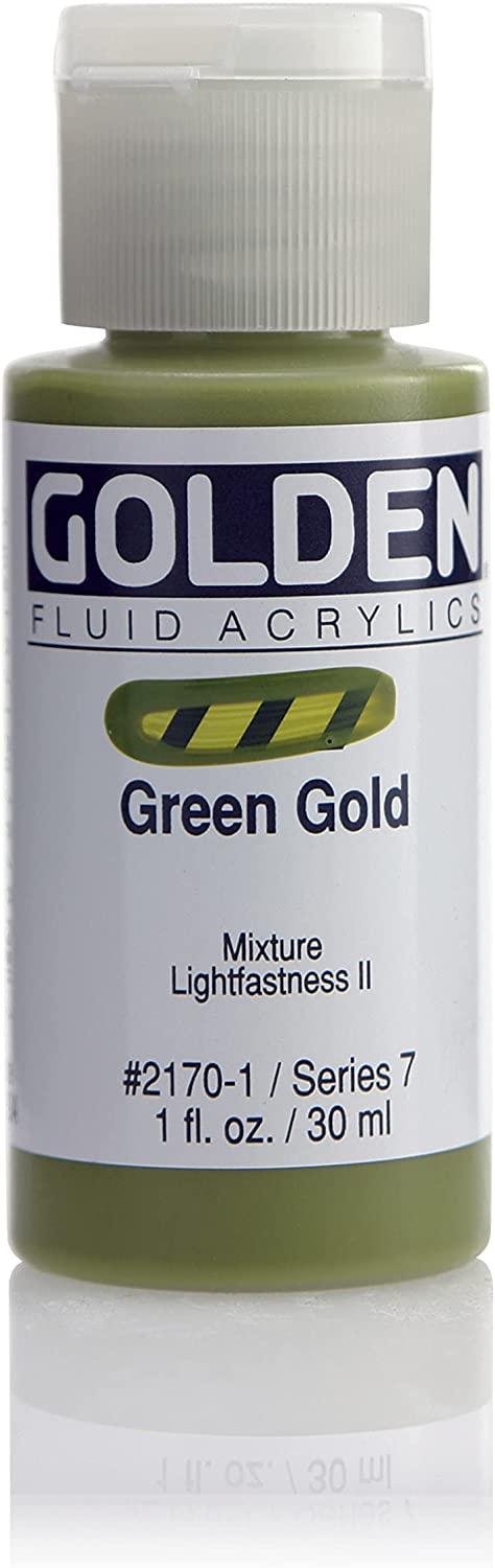 Golden Fluid Acrylic 1oz Green Gold
