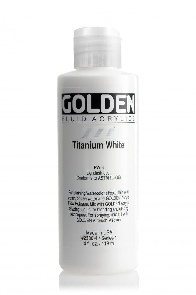 Golden Fluid Acrylic 4oz Titanium White