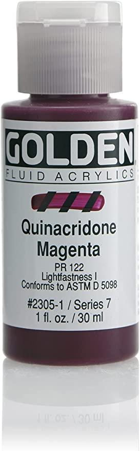 Golden Fluid Acrylics 1oz Quinacridone Magenta