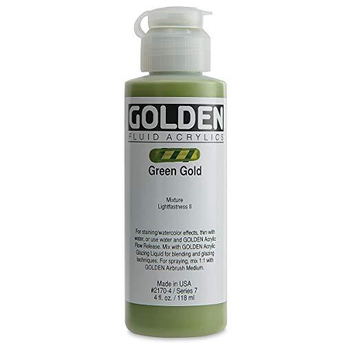 Golden Fluid Acrylics 4oz Green Gold