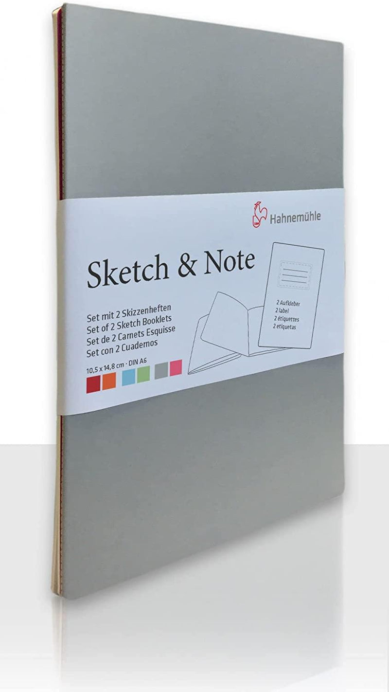 Hahnemuhle A6 Sketch & Note 2pk Grey/Pink