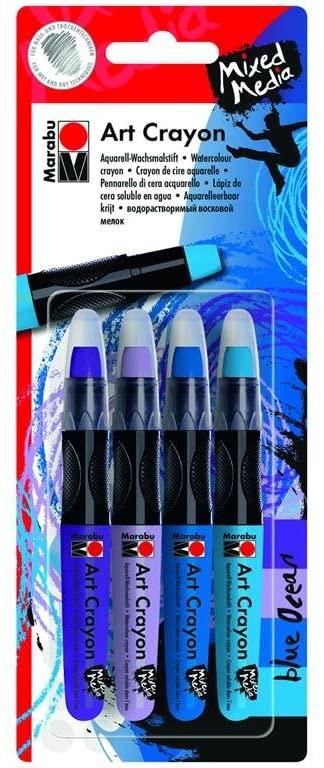 Marabu Art Crayon 4pc Set - Blue Ocean