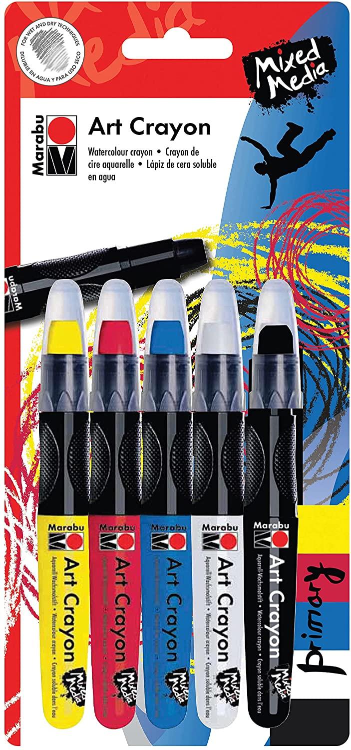 Marabu Art Crayon 5pc Set - Primary