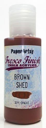 PaperArtsy Paint:  Brown Shed