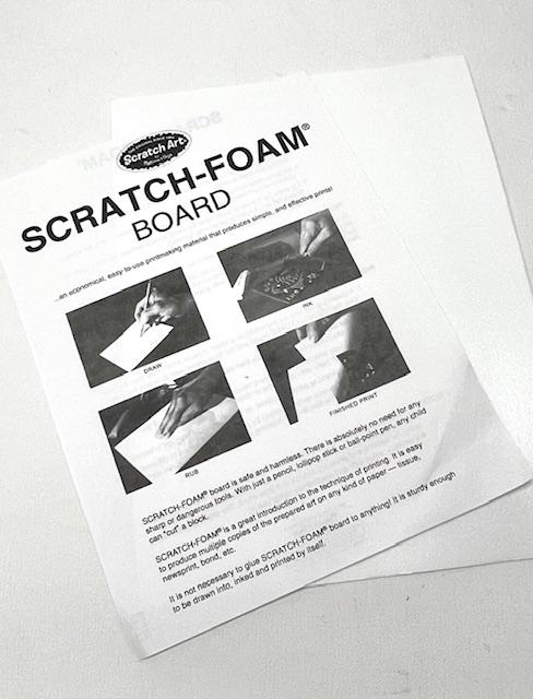 Scratch-Foam Board 9x12 Sold by the sheet