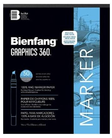 Speedball Bienfang Graphics 360 Pad 11x14" 16lb, MARKER PAPER 50 Sheets