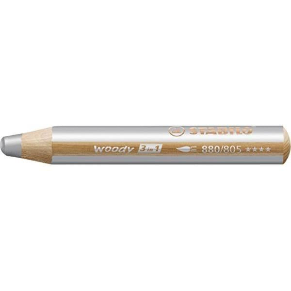 Stabilo Woody 3in1 Pencil - SILVER 10mm