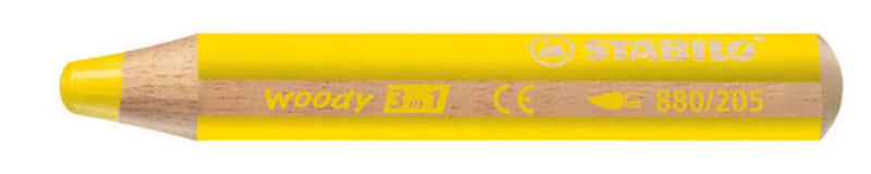 Stabilo Woody 3in1 Pencil - Yellow 10mm