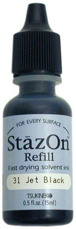StazOn Solvent Ink Refill .5 oz Jet Black