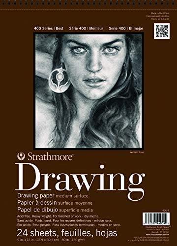 Strathmore Medium Drawing Spiral Paper Pad 11x14-24 Sheets 80lb