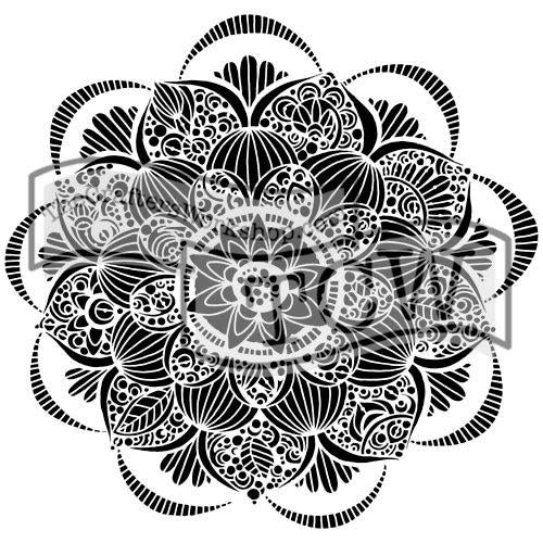 TCW Valentina 12x12 Gin Blossom Mandala Stencil