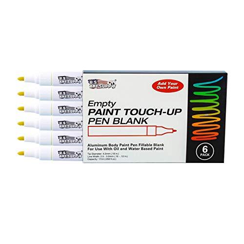 US Art Supply Empty Paint Touch-up Pen Blank Box of 6pcs