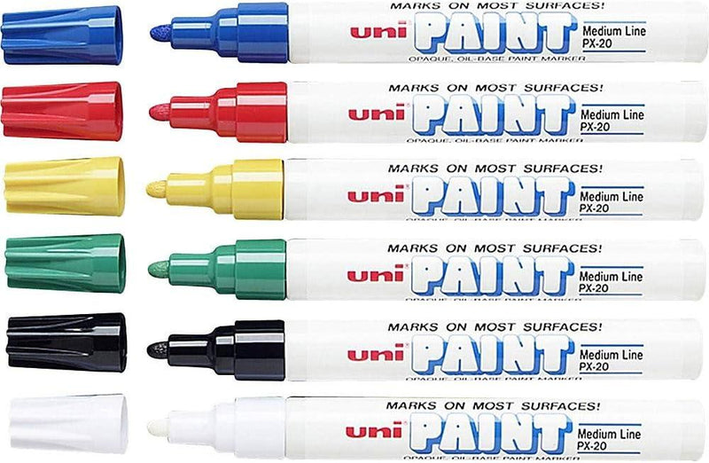 Uni Paint Marker 6pk Med Line